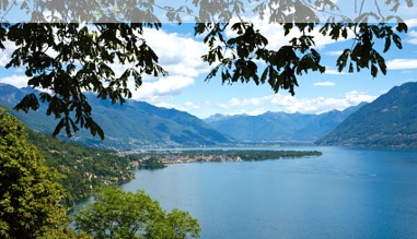 Blick auf Ascona und das Delta des Maggia.