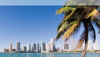 Blick auf Downtown Miami in Florida