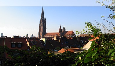 Blick vom Schloßberg zum Freiburger Münster