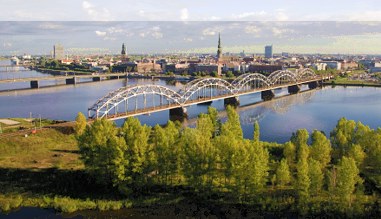 Blick auf Riga, die Hauptstadt Lettlands