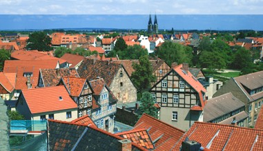 Blick über die Dächer von Quedlinburg
