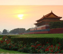 Sonnenuntergang am Tianan Men